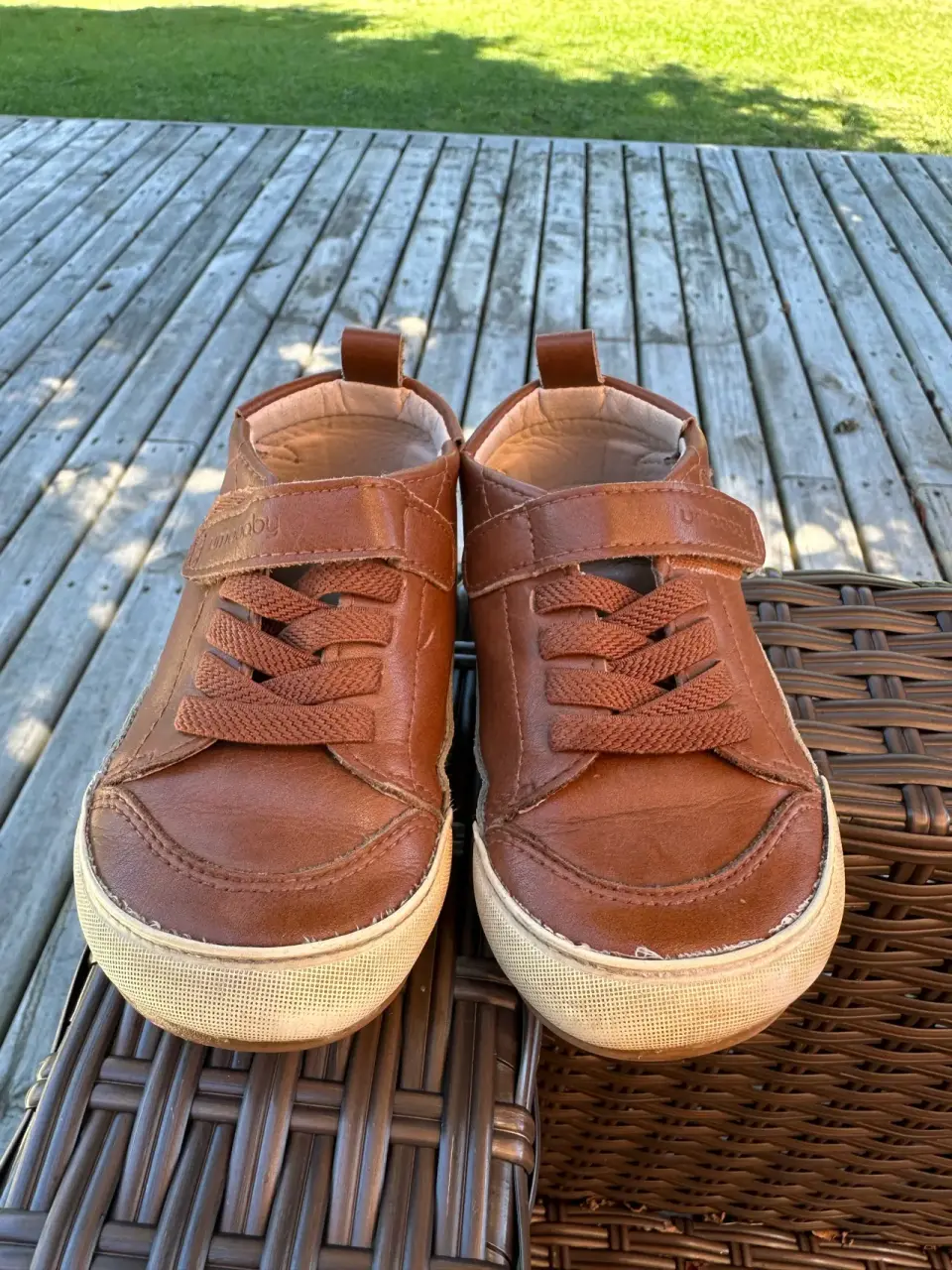 Zapatos de cuero marrón para niño - miniatura 4