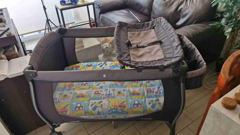 Cuna Infanti Playard Luna Gris - 5