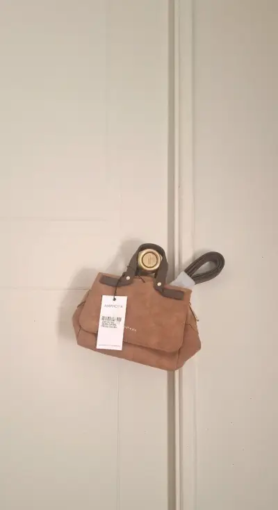 Cartera marrón Amphora con etiqueta - miniatura 1