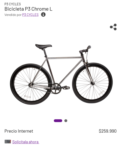 Bicicleta P3 Chrome L - miniatura 1