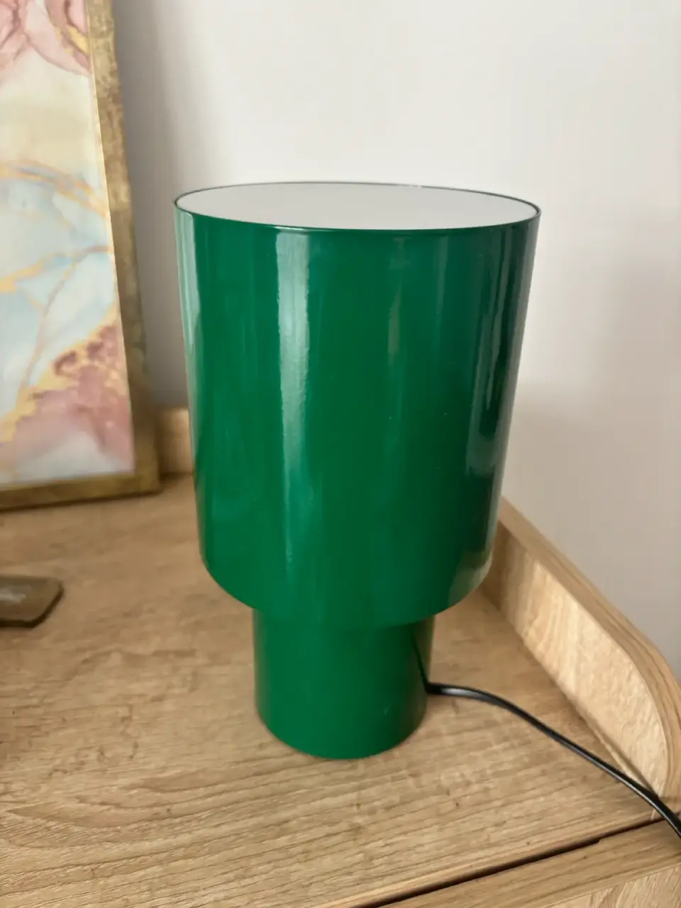 Lámpara de mesa verde moderna 22cm
