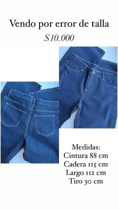Jeans azul de mezclilla - miniatura 1