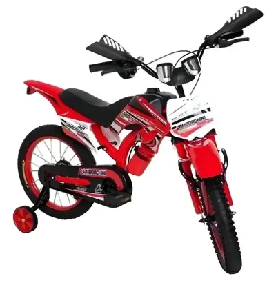 Moto infantil roja con estabilizadores - miniatura 2