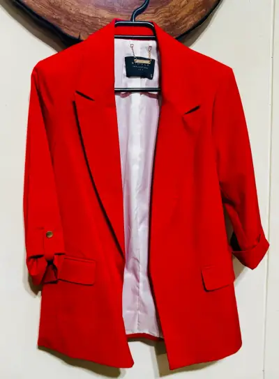 Blazer rojo elegante mujer - miniatura 1