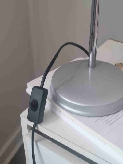 Lámpara de pie con base cromada - miniatura 2