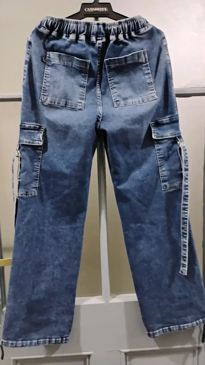 Pantalones cargo de mezclilla 36 - 3