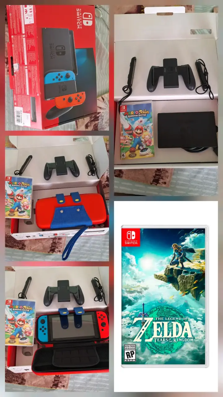 Consola Nintendo Switch con juegos