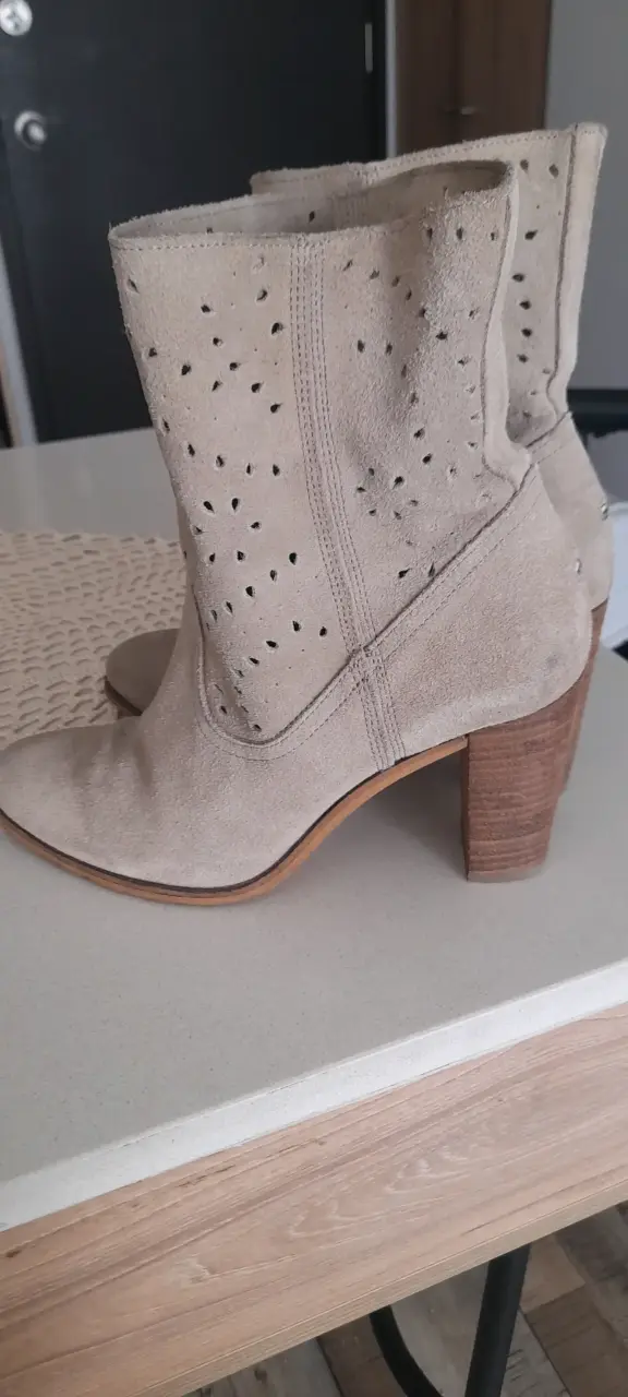Botines de ante beige - 2