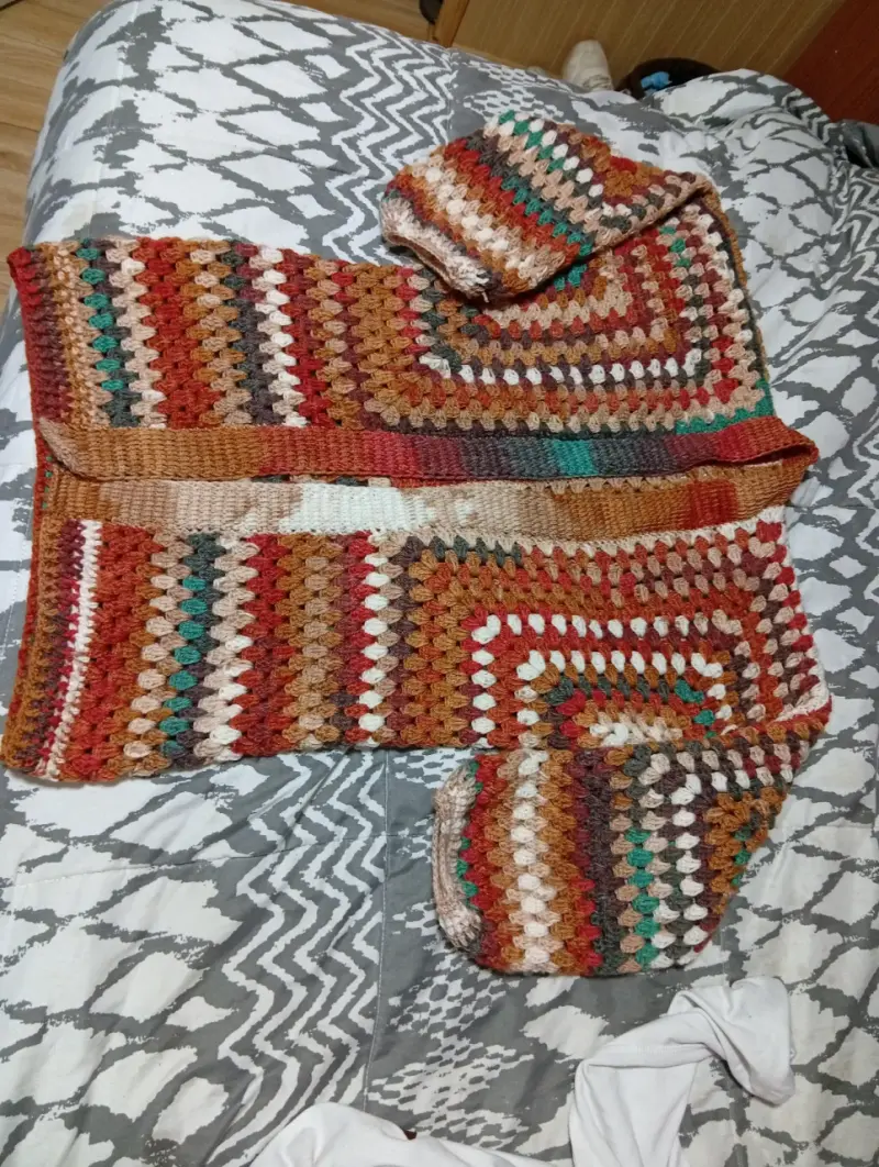 Poncho tejido multicolor - 2
