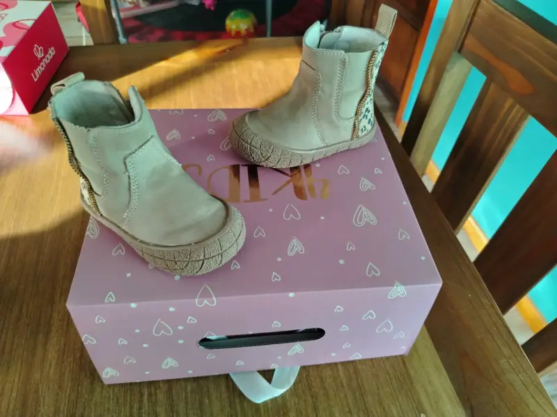 Botines beige para niña - 3