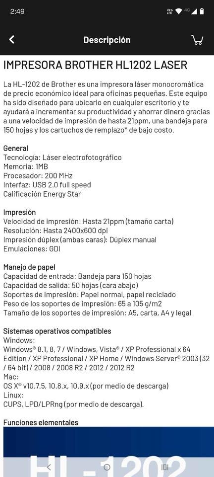 Impresora Brother HL-1202 - 5