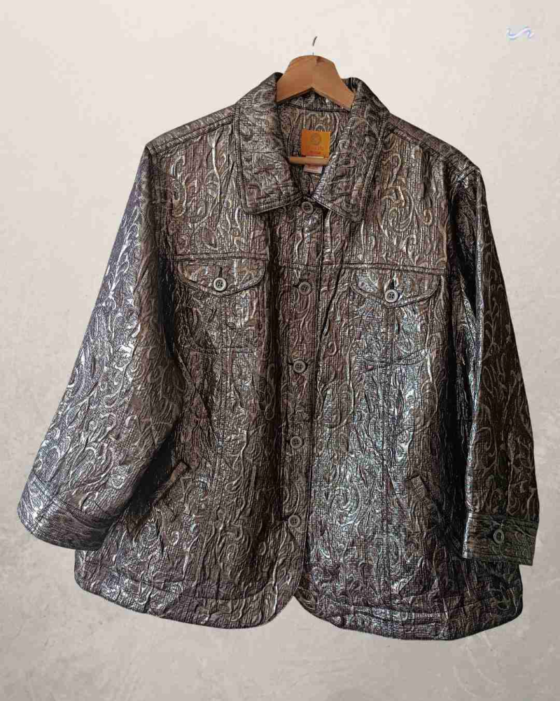Chaqueta metálica texturizada - 1