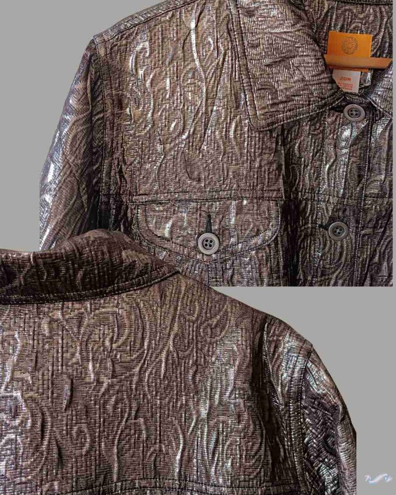 Chaqueta metálica texturizada - 3