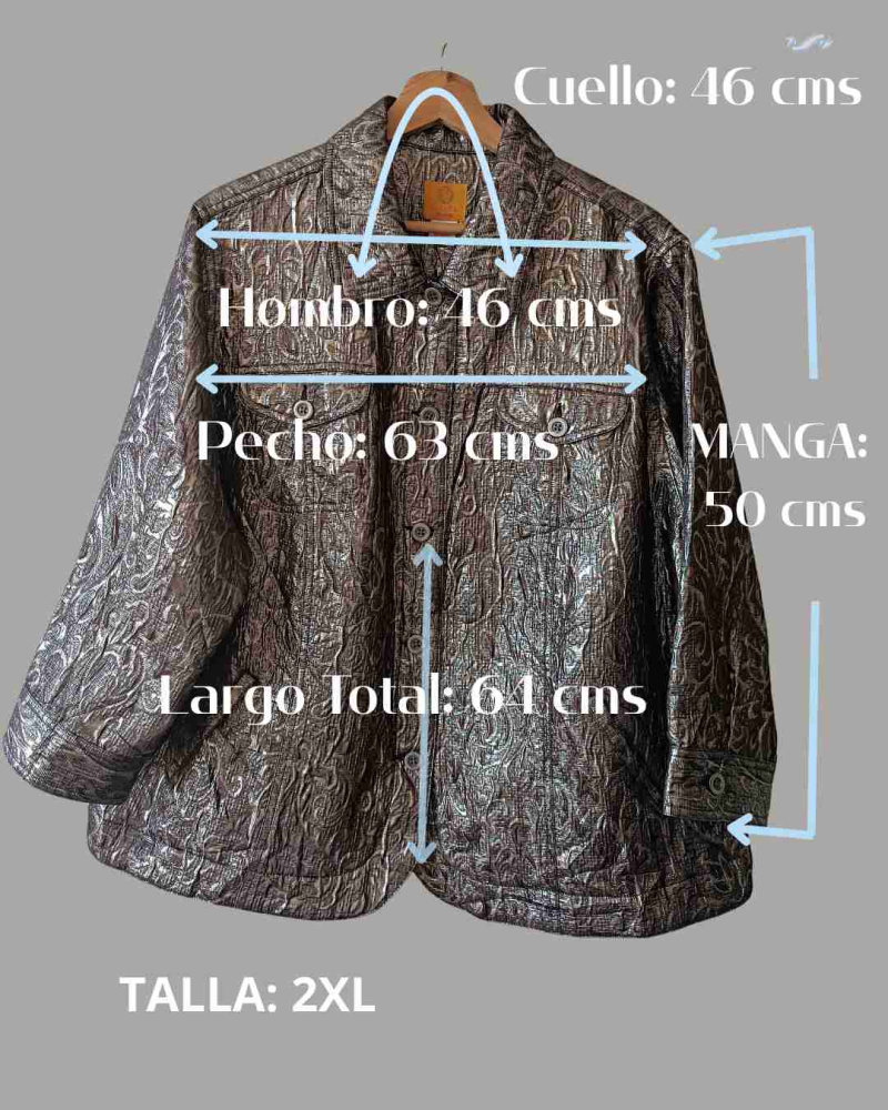 Chaqueta metálica texturizada - 4