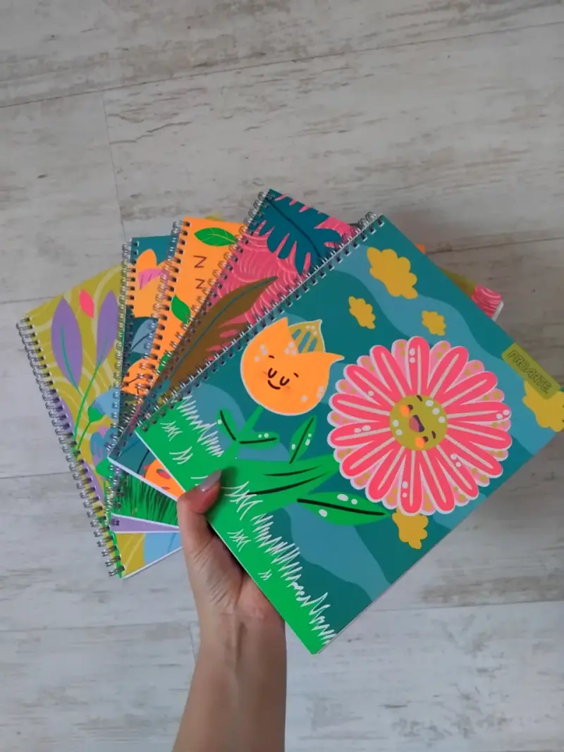 Cuadernos espiral diseño floral - 1