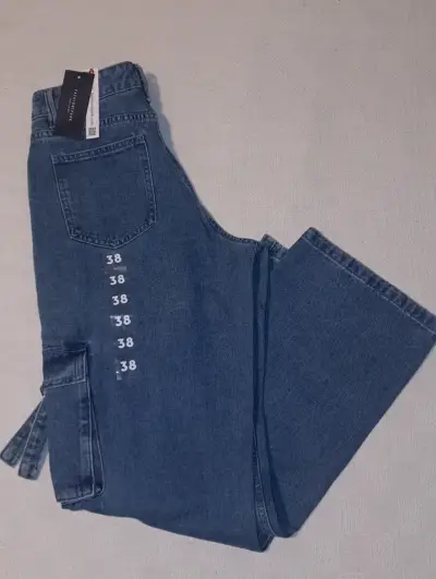 Jeans cargo azules - miniatura 1