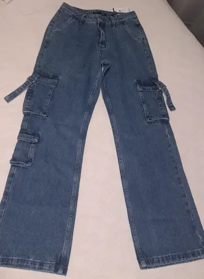 Jeans cargo azules - miniatura 3
