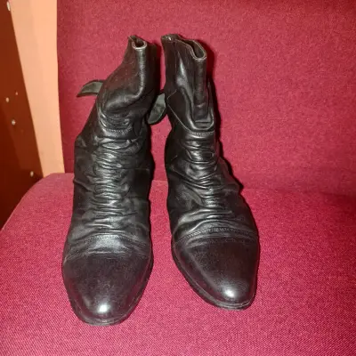 Botines de cuero negro - miniatura 2
