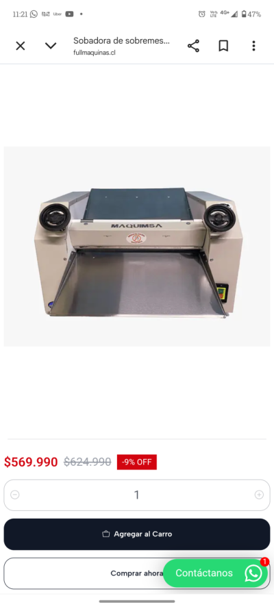 Laminadora rodillos 40 cm - miniatura 1