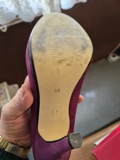 Zapatos de taco alto morados - miniatura 3