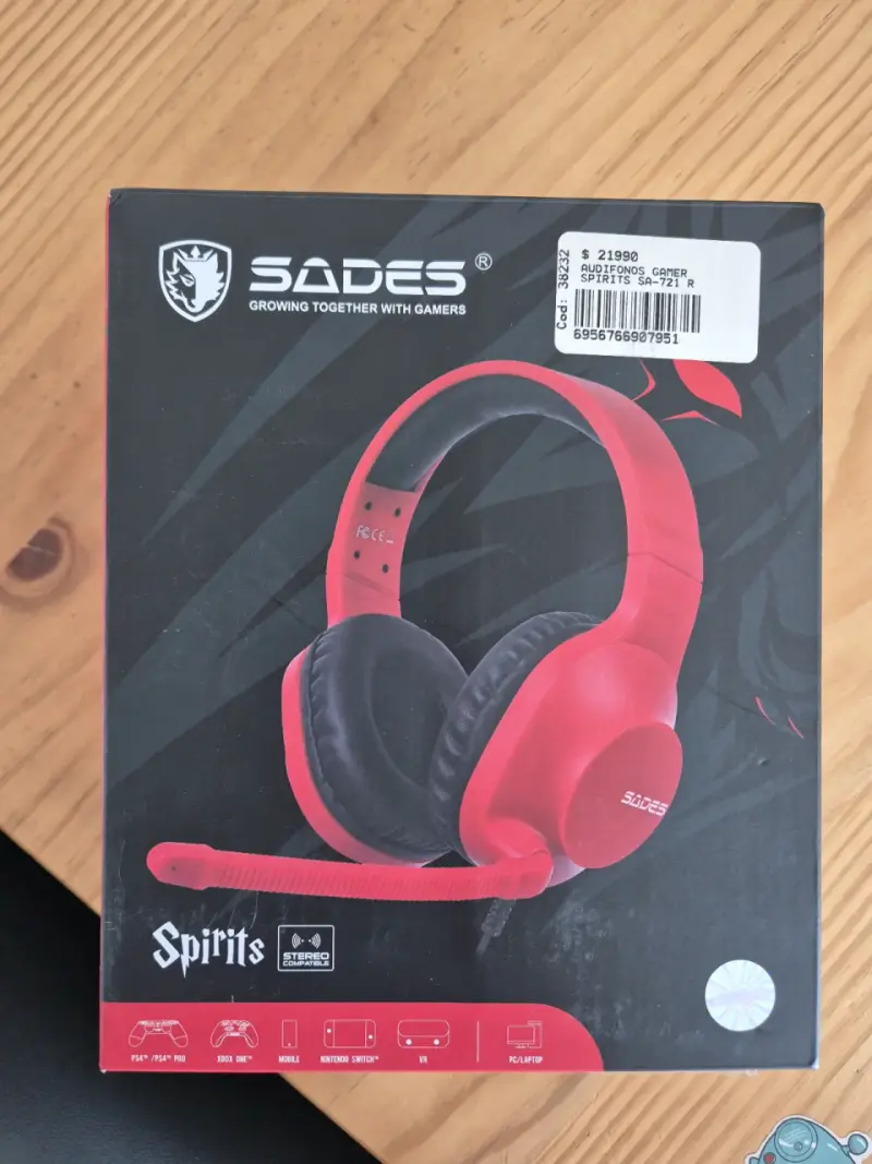 Audífonos Gamer Sades Rojos