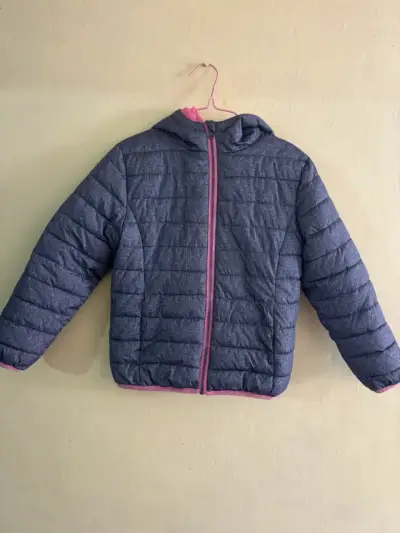 Chaqueta acolchada gris y rosa - miniatura 2