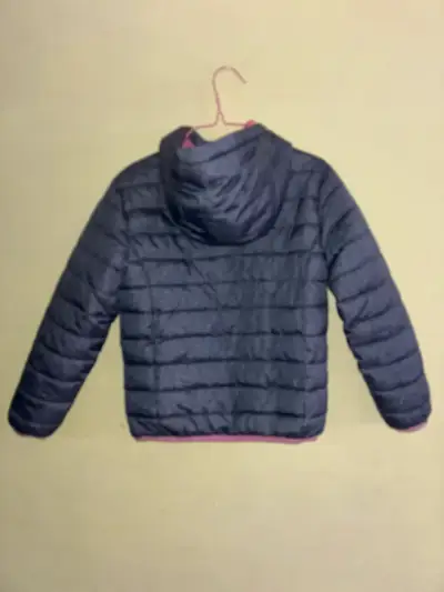 Chaqueta acolchada gris y rosa - miniatura 3