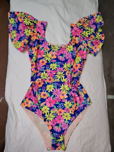 Traje de baño de lactancia floral colorido - miniatura 1