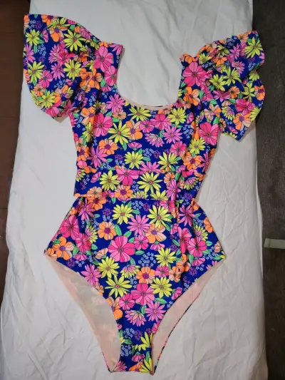 Traje de baño de lactancia floral colorido - miniatura 2