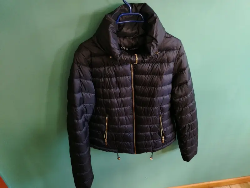 Chaqueta acolchada Zara azul marino - 3