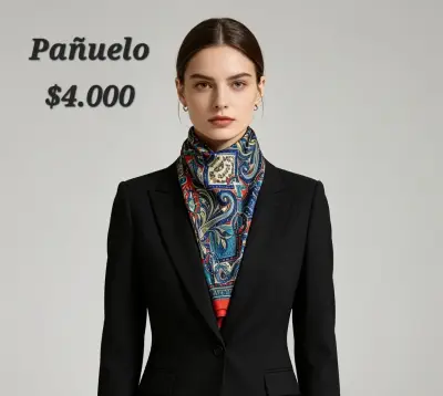 Pañuelos de seda  estampado elegante - miniatura 1
