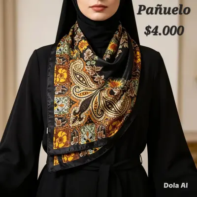 Pañuelos de seda  estampado elegante - miniatura 2