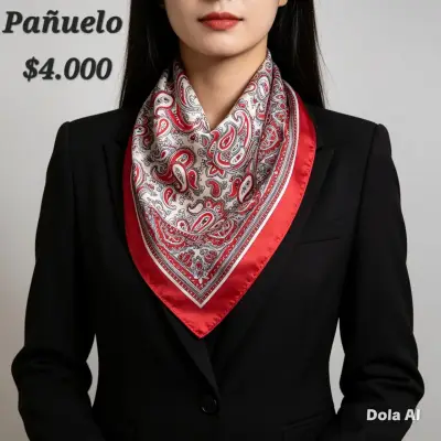 Pañuelos de seda  estampado elegante - miniatura 3