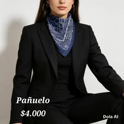 Pañuelos de seda  estampado elegante - miniatura 5