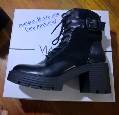 Botas Via Uno negras número 36 - miniatura 1