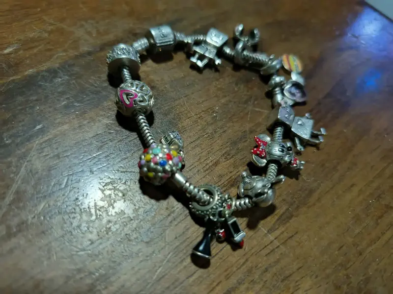 Pulsera Pandora de plata con 11 charms - 2