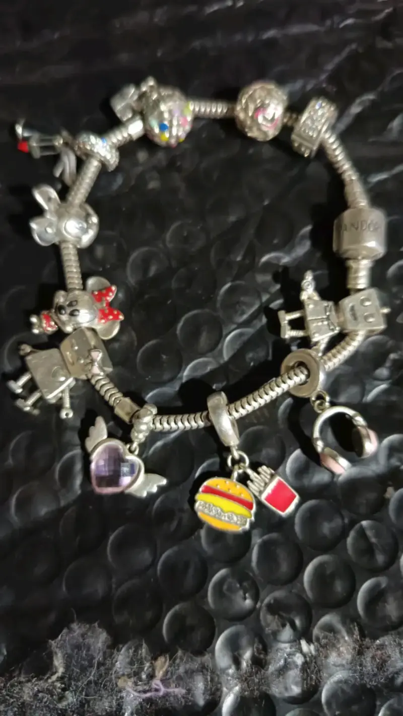 Pulsera Pandora de plata con 11 charms - 4
