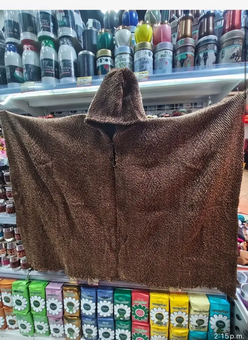 Poncho de lana natural - 2