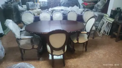 Juego de comedor madera y sillas - miniatura 1
