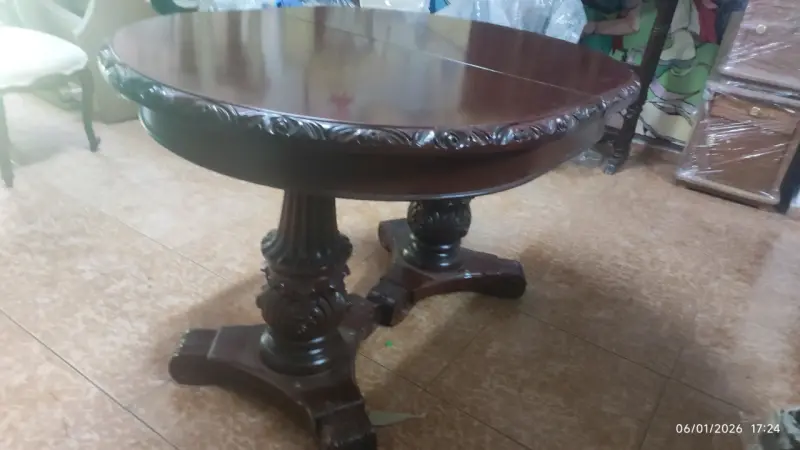 Juego de comedor madera y sillas - 4