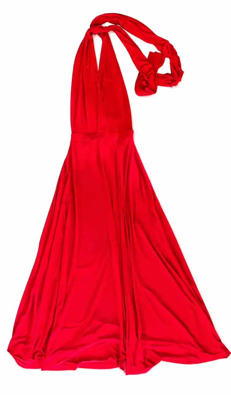 Vestido largo rojo elegante