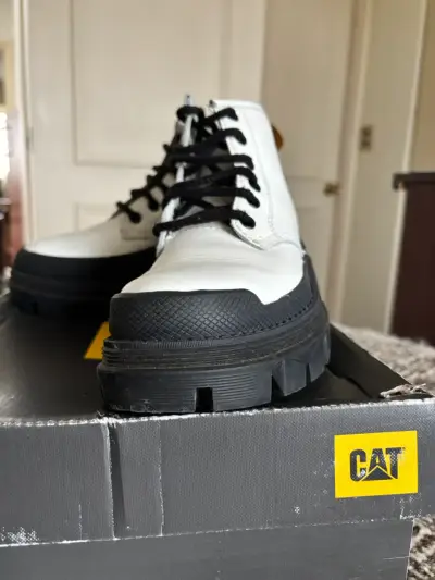 Botas blancas CAT de cuero - miniatura 3