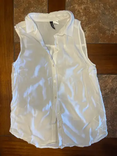 Blusa sin mangas blanca H&M - miniatura 1