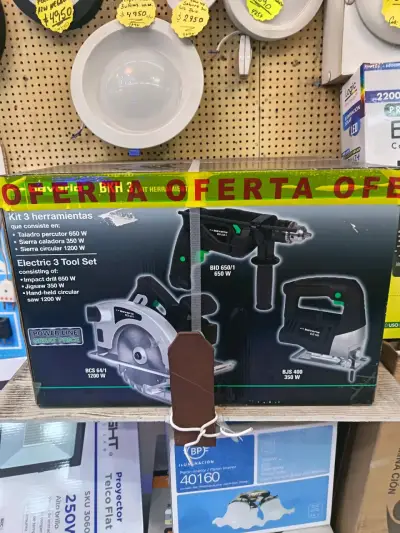 Kit herramientas eléctricas 3 piezas - miniatura 1