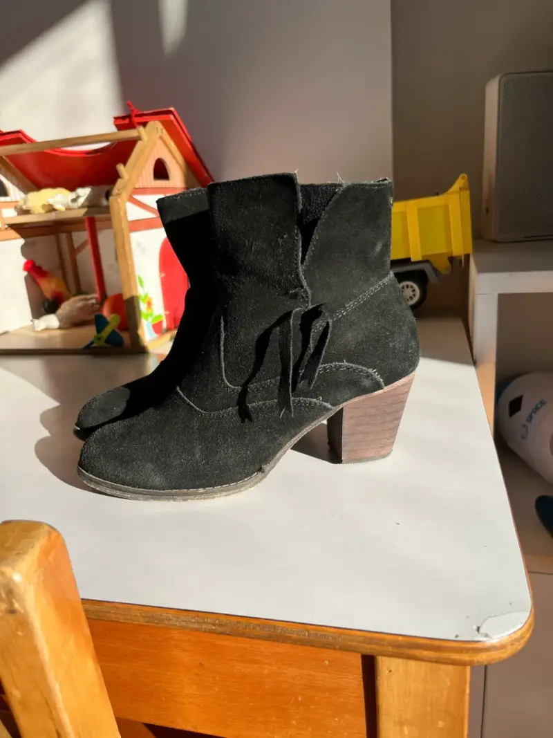 Botines de gamuza negros - 3