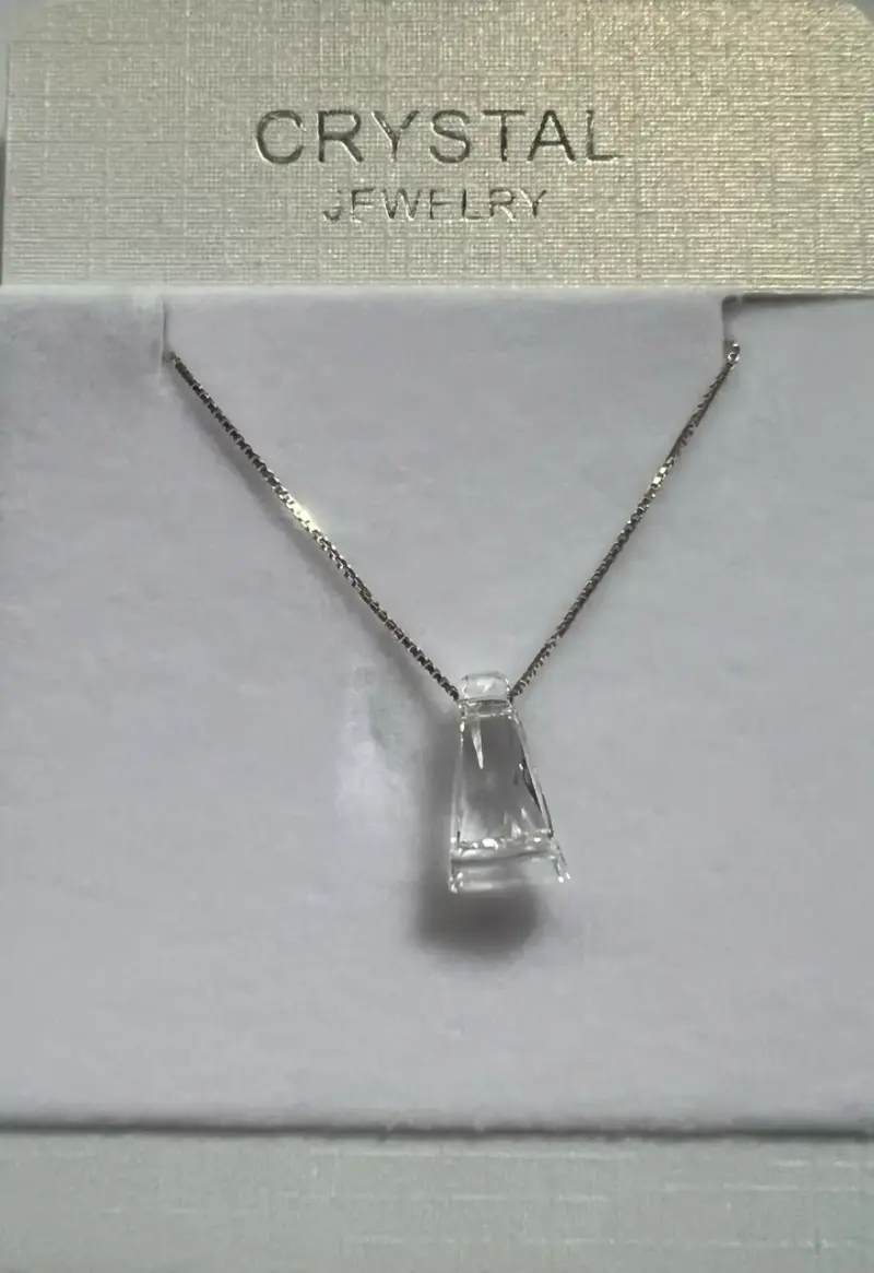 Collar y aros de plata con cristal - 2