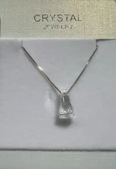 Collar y aros de plata con cristal - miniatura 2