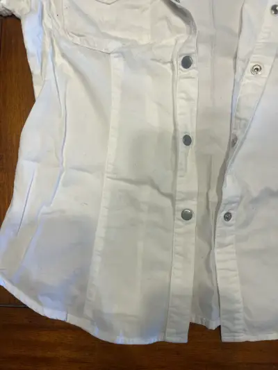 Blusa blanca de manga corta - miniatura 5