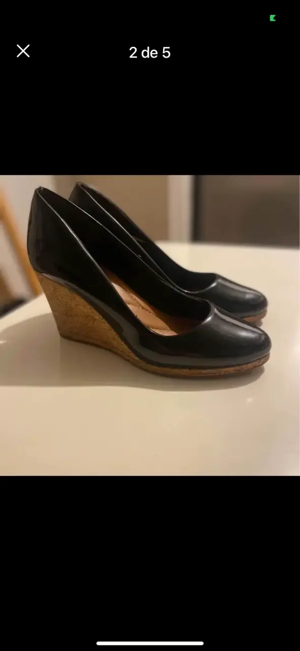 Zapatos negros de cuña alta - 3