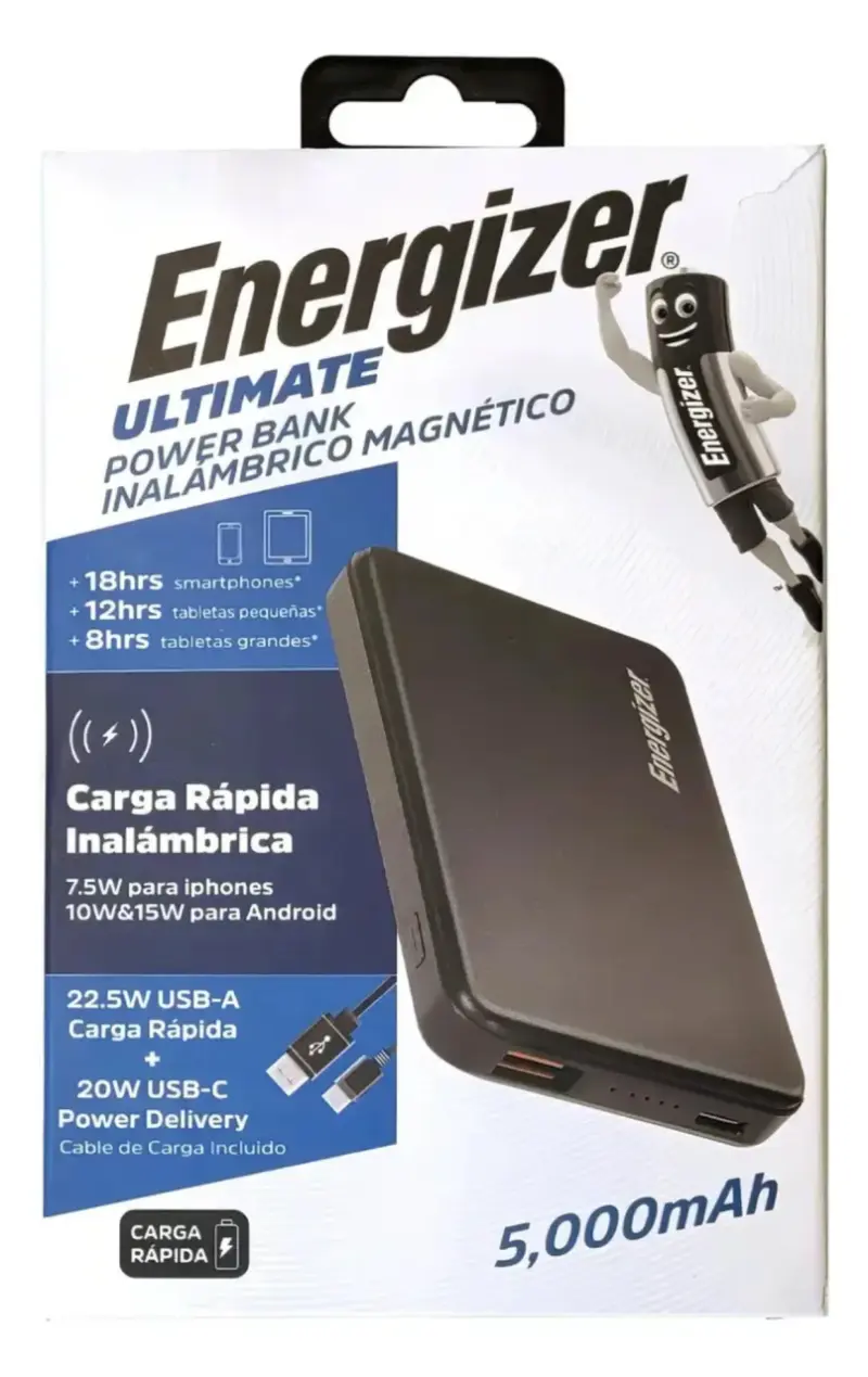 Nueva: Batería portátil 5000mAh negra - 3
